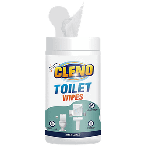 Cleno Toilet Cleaning Wet Wipes Anti Bacterial Germs Protection For Commode Seats Flush Knobs 50 Pcs