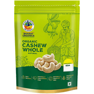 Bharat Organics Organic Cashew Whole 200 G Pouch