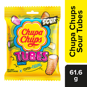 Chupa Chups Sour Tubes Soft Chewy Toffee Mixed Fruit Flavour 616 G