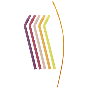 Bbox Silicone Straw Very Berry Assorted Colour Flexible Reusable 5 Pcs