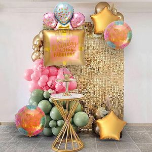 Dp Foil Balloon Star Round Happy Birthday Stay Fabulous Print 5 Pcs