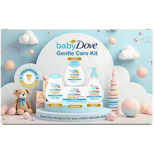 Baby Dove Gentle Care Kit Shampoo Lotion Bathing Bar Head To Toe Wash 4 Pcs