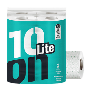 10on Tissues Soft Kitchen Tissue Paper Rolls 2 Ply Highly Absorbent 230 X 225 Cm 2 In 1 Pack 60 Pcs