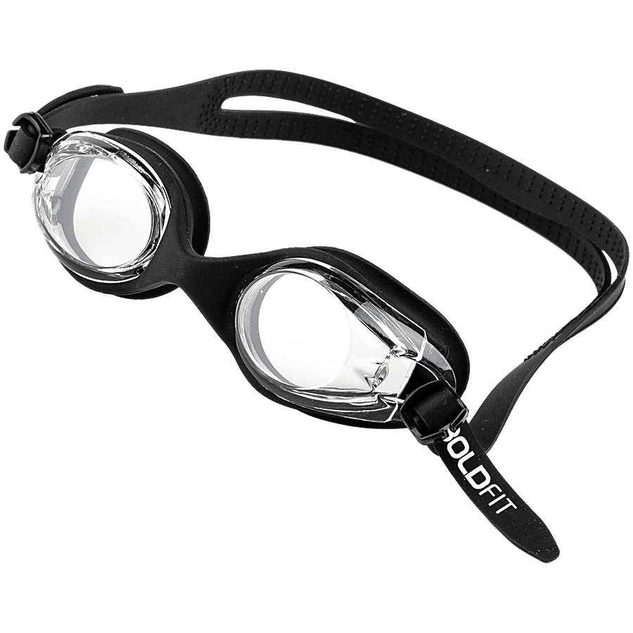 Boldfit Swimming Goggles With Adjustable Strap Black 1 Pc