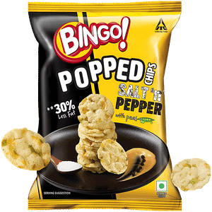 Bingo Salt N Pepper Popped Chips 48 G