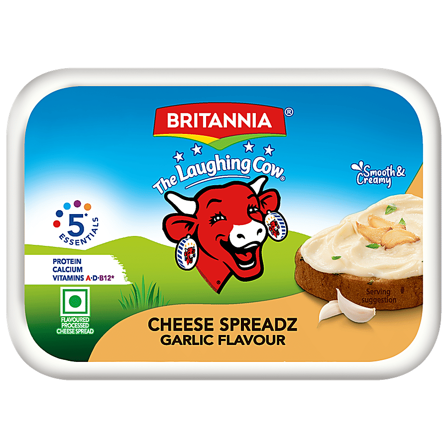 Britannia Cheese Spreadz Roasted Garlic Flavour 180 G Tub
