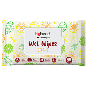 Bigbasket Wet Wipes Citrus 80 Pulls