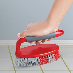 Cello Cello Kleeno Tile Scrubber Plastic Brush Red And Grey 1 Pc