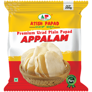 Atish Papad Special Udad Plain No 2 200 G Pouch
