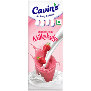 Cavins Milkshake Strawberry 200 Ml Tetra Pack