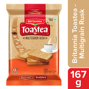 Britannia Toastea Multigrain Rusk Crispy Baked Premium Quality Teatime Snack 167 G