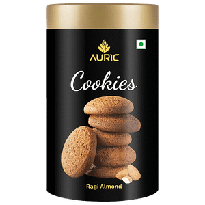 Auric Ragi Cookies Ragi Almond Rich In Fiber Healthy Snack 140 G