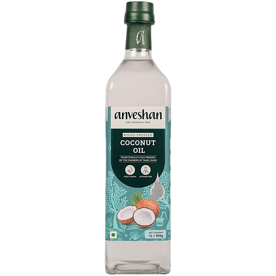 Anveshan Wood Pressed Coconut Oil 1 L