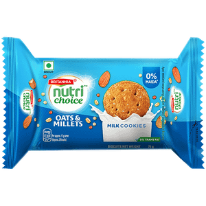 Britannia Nutrichoice Oats Cookies Milk Almond 75 G