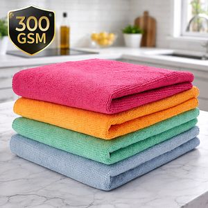 Cutting Edge Essentials Microfiber Cleaning Cloth Multicolor 40 X 40 Cm 4 Pcs