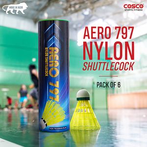 Cosco Aero 797 Nylon Shuttlecock 6 Pcs