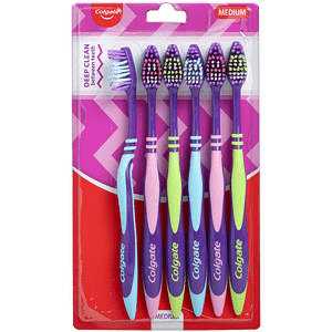 Colgate Zigzag Anti Bacterial Toothbrush Medium 6 Pcs