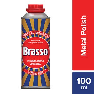 Brasso Metal Polish Triple Action Formula 100 Ml Tin