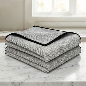 Cutting Edge Essentials Microfiber Cleaning Cloth Grey 40x30 Cm 2 Pcs