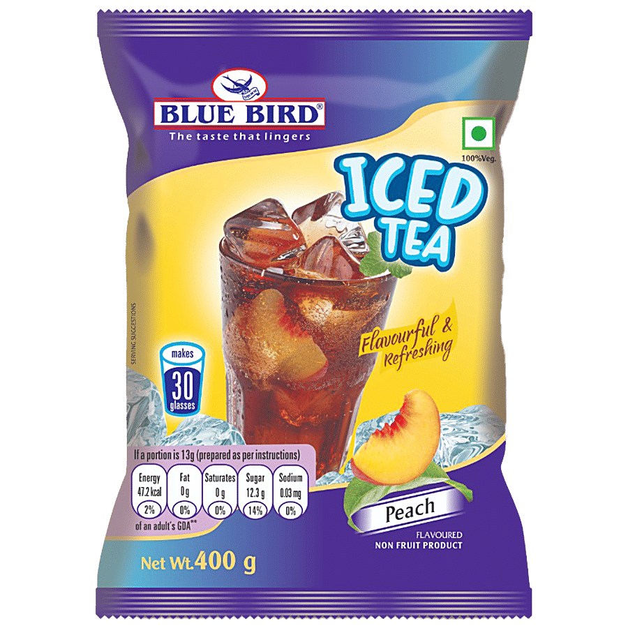 Blue Bird Iced Tea Peach Refreshing Flavourful Instant Drink 400 G