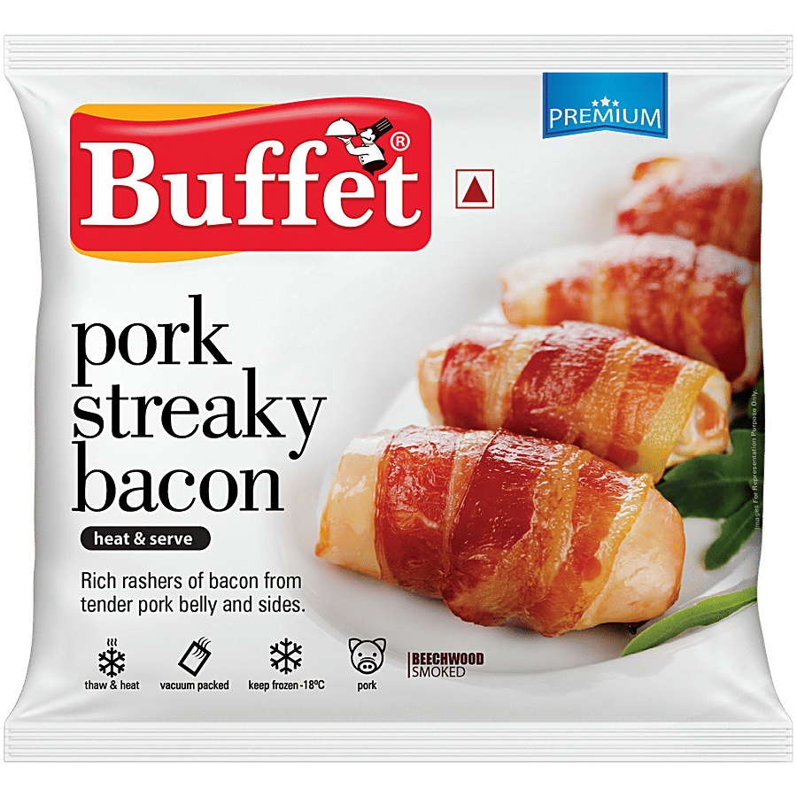 Buffet Pork Streaky Bacon Heat Serve 400 G Pouch
