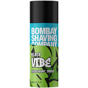 Bombay Shaving Company Black Vibe Deodorant Spray Musky Woody Fragrance Long Lasting For Men 150 Ml