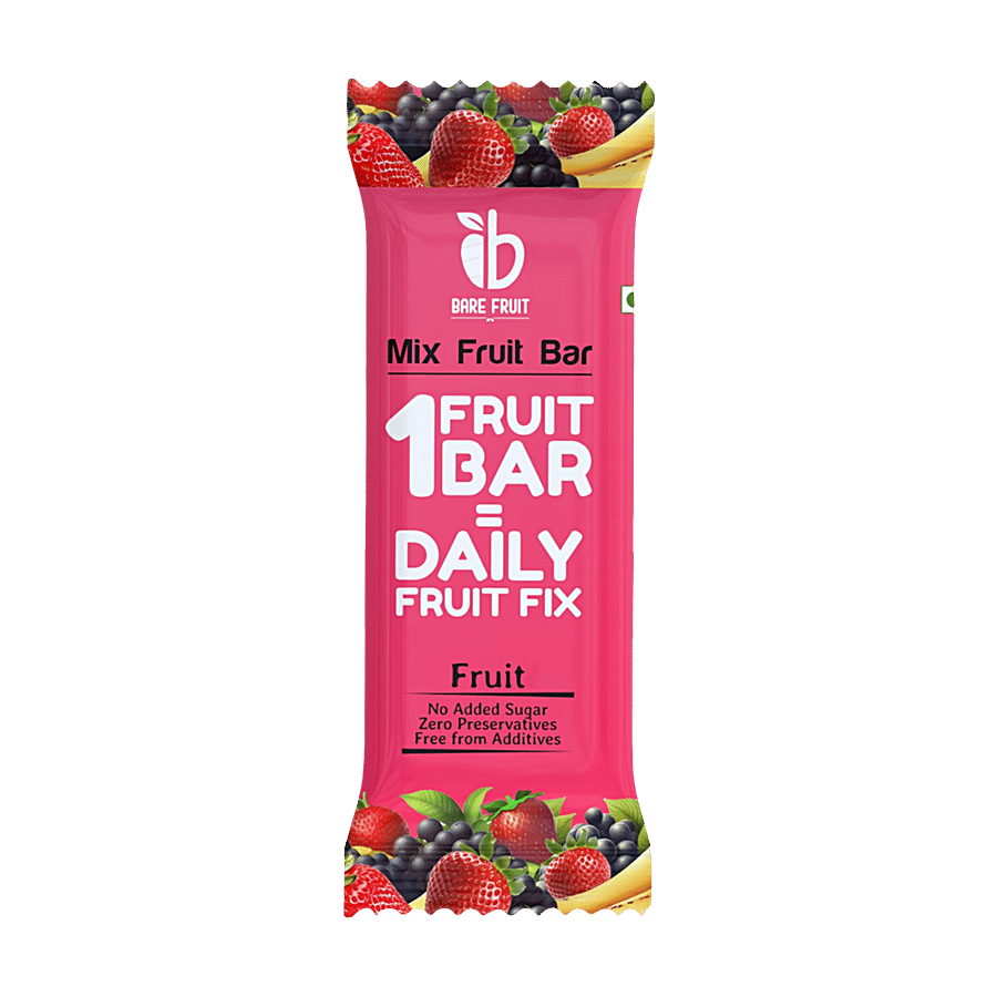 Bare Fruit Mix Fruit Bar Grapes Banana Strawberry 25 G