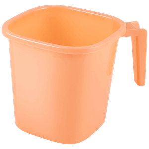 Dream Home Bath Mug Sqaure Orange Plain Durable Sturdy 15 L