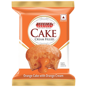 Country Harvest Cream Filled Cake Fresh Healthy Wholesome Orange Flavour 18 G