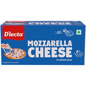 Dlecta Dlecta 100 Mozzarella Cheese Block For Authentic Pizzas Good Stretch 400 G 400 G Carton