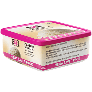 Baskin Robbins Classic Vanilla Ice Cream 700 Ml Tub