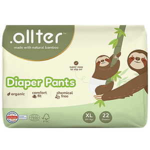 Allter Organic Bamboo Diaper Pants Xl 16 Kgs 22 Pcs