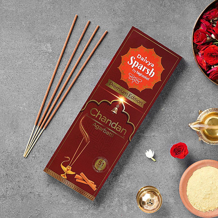 Daivya Sparsh Chandan Agarbatti Premium Edition 90 G