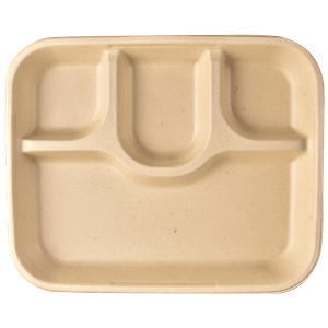 Chuk Disposable Meal Plate 4 Compartment 25 Pcs