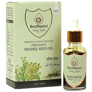 Beejmantra Fennel Seed Oil Organic Cold Pressed Rich In Vitamins Minerals 30 Ml Bottle