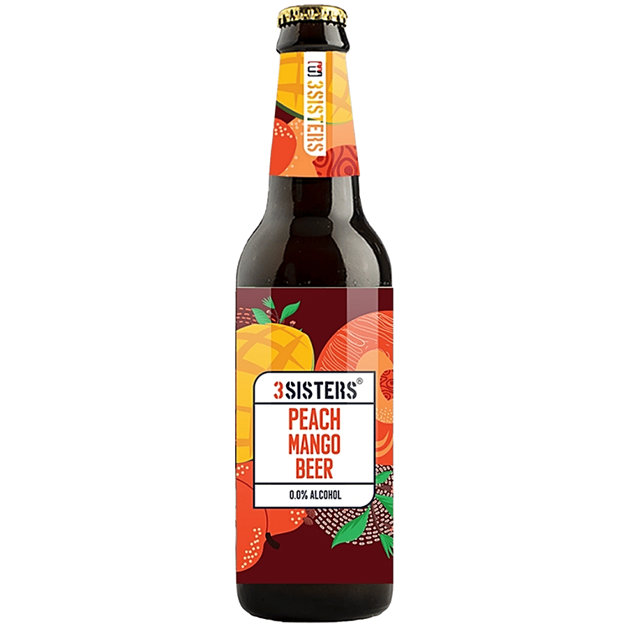 3 Sisters Peach Mango Flavour Non Alcoholic Beer 330 Ml