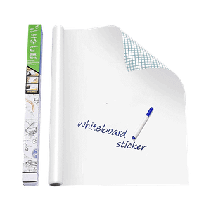 Chrome Pvc Self Adhesive Whiteboard Wall Sticker 45 Cm X 200 Cm Removable 1 Pc
