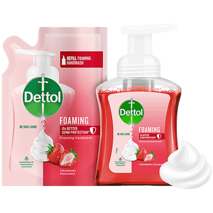 Dettol Foaming Handwash Pump Refill Combo Strawberry Rich Foam Moisturizing Soft On Hands 250 Ml