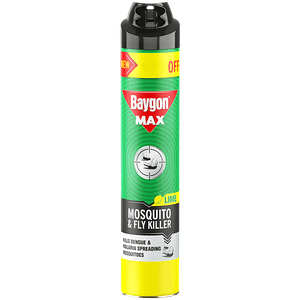 Baygon Mosquito Fly Killer Spray Lime Fragrance Kills Dengue Malaria Mosquitoes 625 Ml