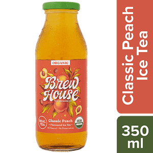 Brewhouse Tea Brewing Co Organic Classic Peach Ice Tea 350 Ml