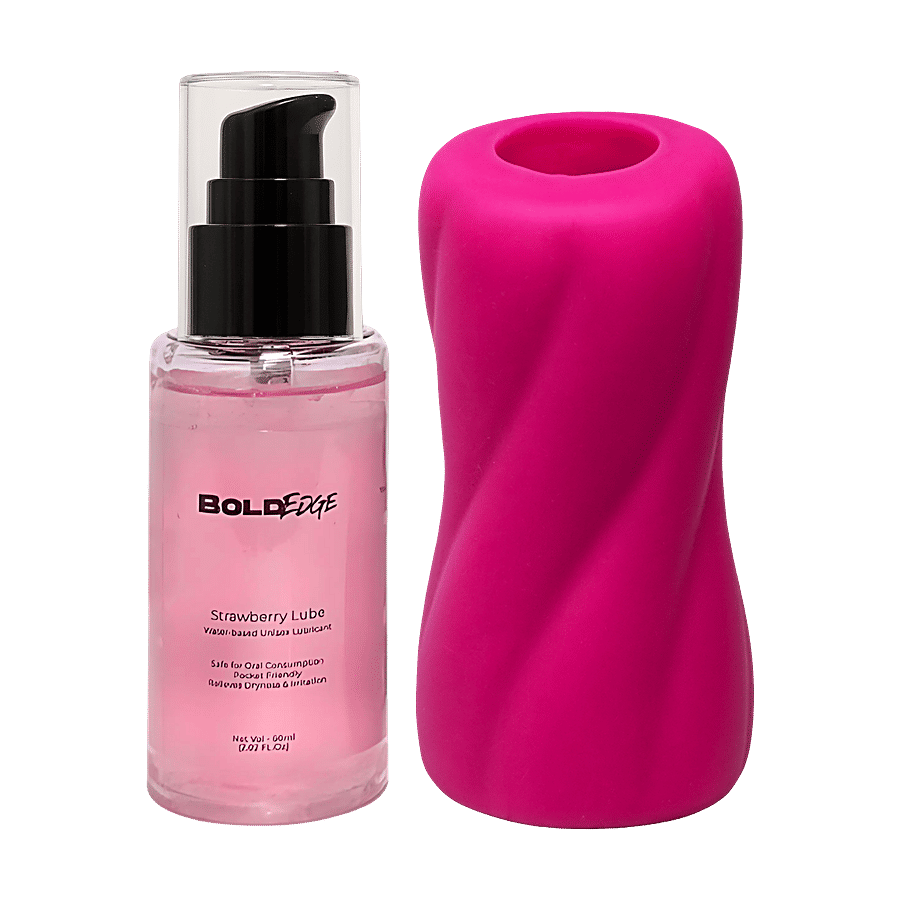Boldedge Rattle Dense Stroker Massager For Men With Lubricant 350 G