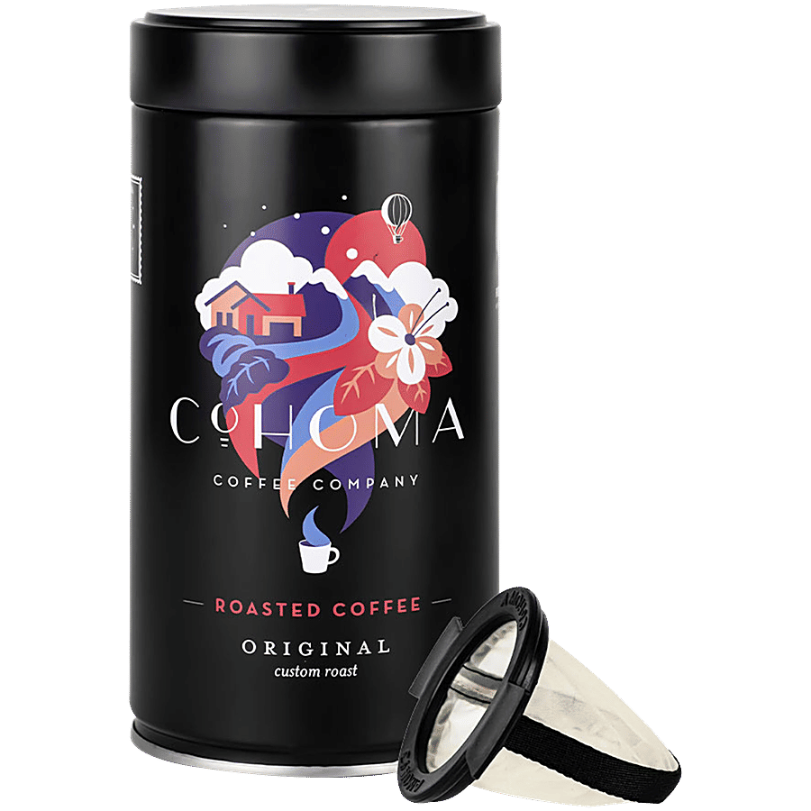 Cohoma Coffee Company Roasted Coffee Original With Reusable Purebrew Filter Inside 250 G Tin