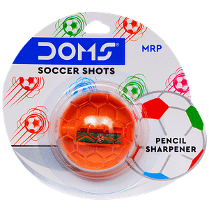 Doms Soccer Shots Pencil Sharpener Long Lasting Blade Anti Rust Coating 1 Pc