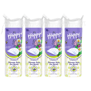 Bella Baby Happy Round Cotton Pads With D Panthenol Chamomile Plantago Extract 70 Pcs