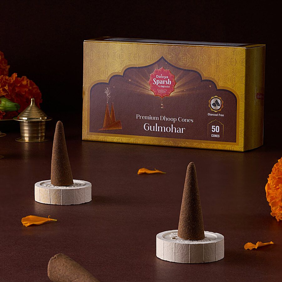 Daivya Sparsh Gulmohar Dhoop Cones 50 Pc