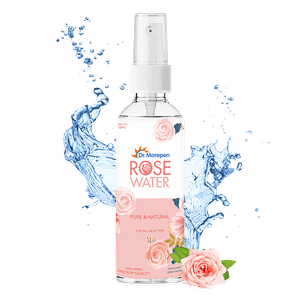 Dr Morepen Rose Water With Mist Spray Pump Pure Natural Herbal Hydrating For All Skin Types 100 Ml