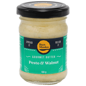 Bun Maska Pesto Walnut Gourmet Butter Luscious Flavourful Creamy For Spread Dip Cooking Use 100 G