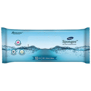 Dignity Spongee Soft Body Cleansing Wipes 10 Pcs