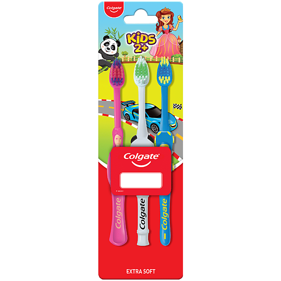 Colgate Kids 2 Years Extra Soft Toothbrush 3 Pcs