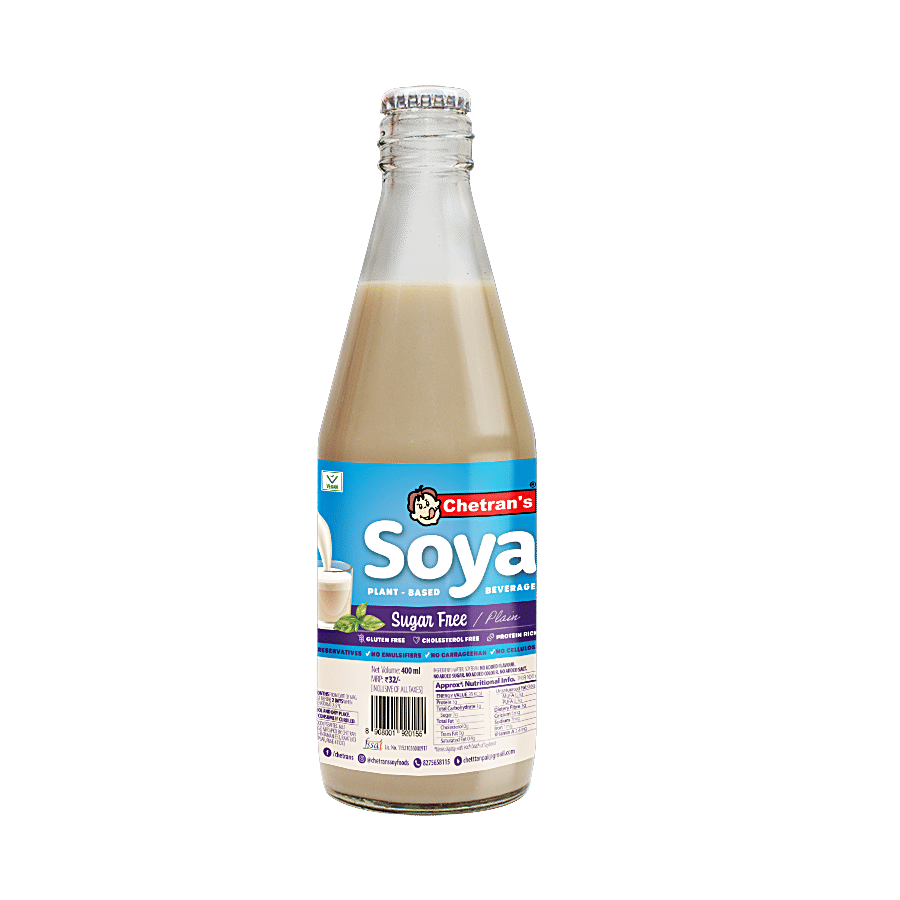Chetrans Soymilk Natural 400 Ml Bottle